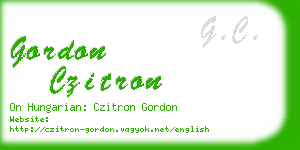gordon czitron business card